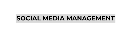 SOCIAL MEDIA MANAGEMENT